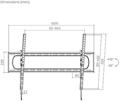Brateck Tv Wall Bracket Tilt Xl Tvs Up To 120'' 900x600 Au