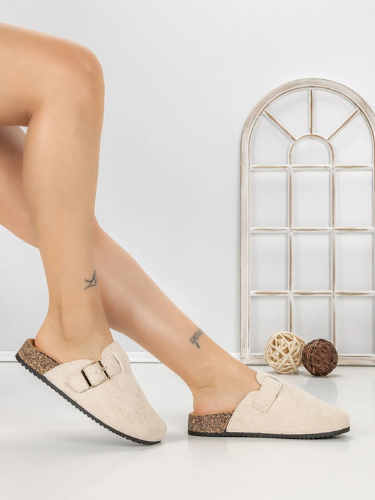 Beige Women's Winter Slippers