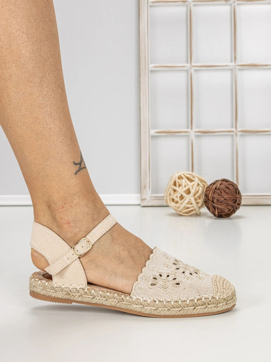 Espadrile pentru Femei de Culoare Bej