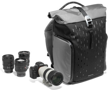 Schwarzer Kamerarucksack f\u00fcr Fotoapparate