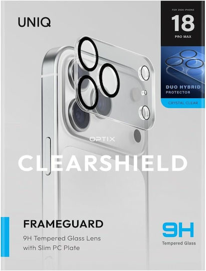 Uniq Optix Clearshield Frameguard Protecție pentru Lentilele Camerei Apple iPhone 18 Pro Max Transparentă cu Aplicator