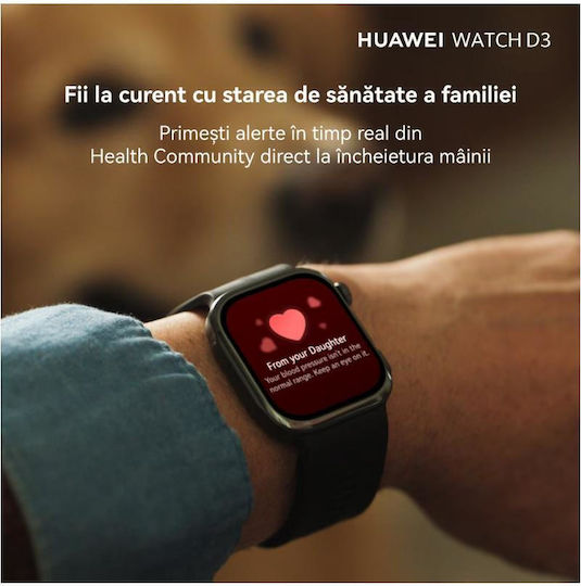 Huawei Watch D3 Aluminium 46mm with Electrocardiogram (Black)