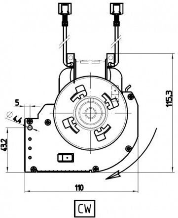 Ventilator Tangențial Fergas pentru Sobă pe Peleți Stufe A Pellet Altele Ø65mm Debit 245m³/h