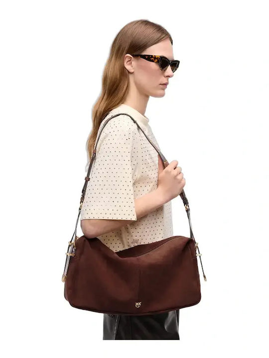 Classic Leather Women's Shoulder / Crossbody Bag Suede Castano Intenso