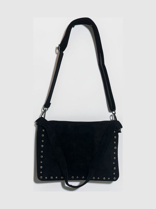 Women's Suede Shoulder Bag Black