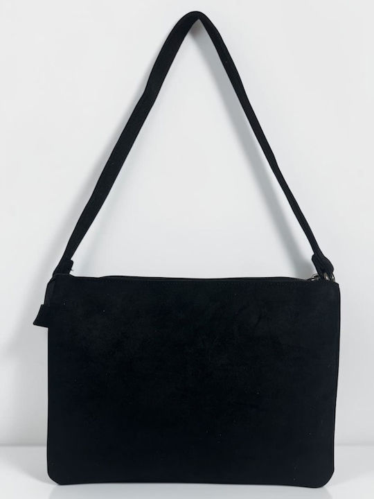 Women's Suede Shoulder Bag Black