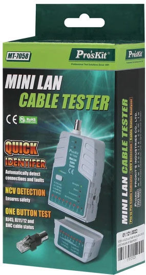Proskit MT-7058 Network Cable Tester RJ45 / RJ11 / BNC