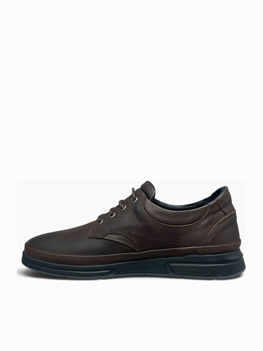 Leather Men's Casual Anatomic Shoes Brown