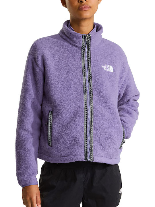 Full-Zip Fleece Women's Cardigan Purple