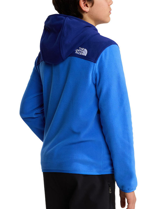 Kids Fleece Hooded Jacket Navy Blue Glacier