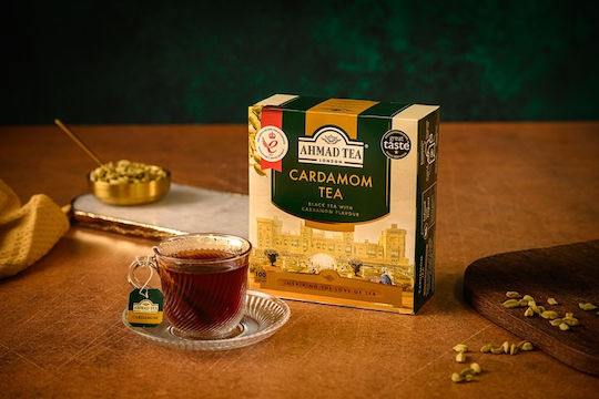 Ahmad Tea Черен Чай 100 Чанти 1бр с Аромат Кардамон