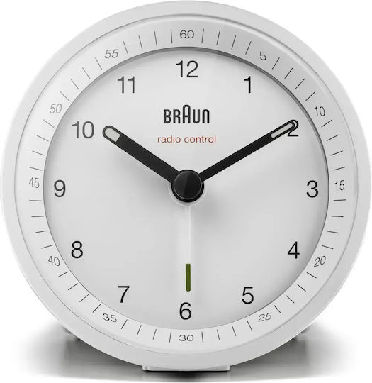 Braun Bc 07 W-dcf Επιτραπέζιο Ρολόι με Δείκτες με Ξυπνητήρι Λευκό 67010