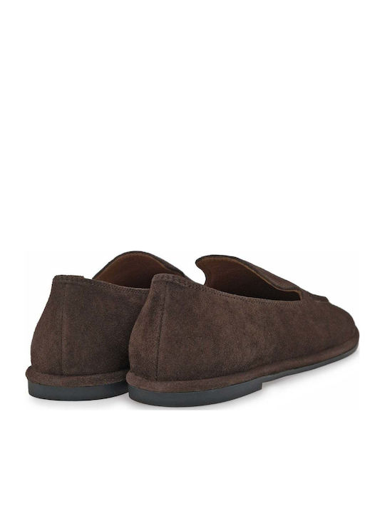 Suede Women's Loafers in Brown