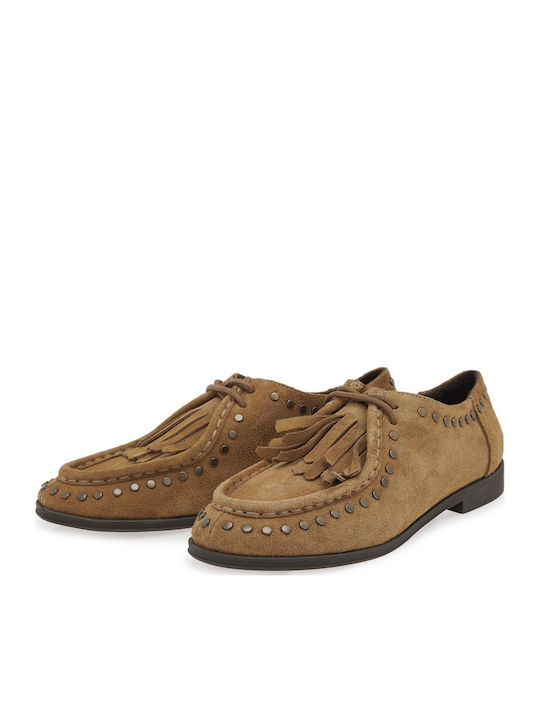 Suede Women's Moccasins in Brown