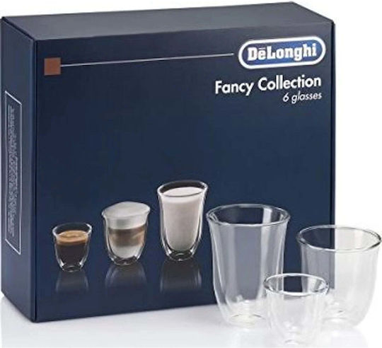 De'Longhi Latte Macchiato Mug Ceramic Transparent 90ml 2pcs