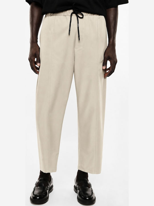 Pantaloni Bărbătești de Costum Baggy Bej