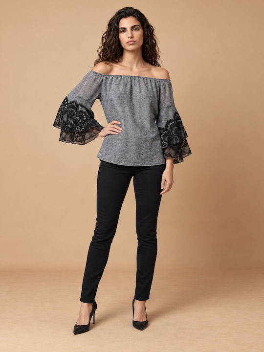 Women's Lace Blouse Black