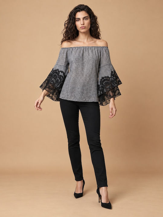 Women's Lace Blouse Black