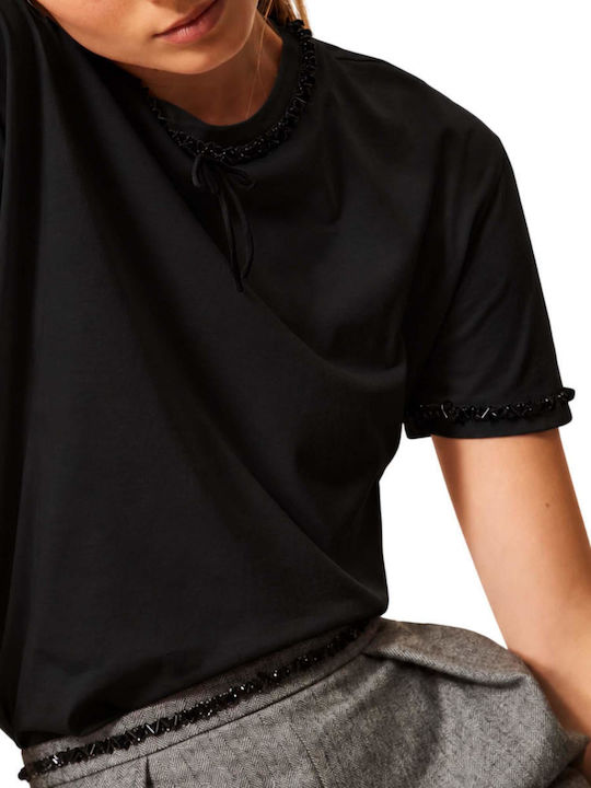 Damen-T-Shirt Schwarz