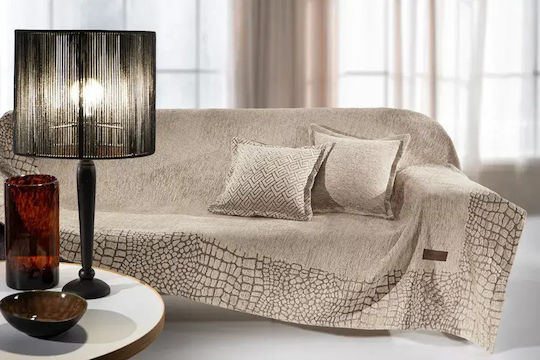 Guy Laroche Opium Three-Seater Sofa Throw P180xM300cm Sand
