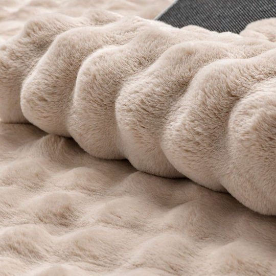 Rabbit Bubble Правоъгълен Кожен Килим Camel 200x280cm