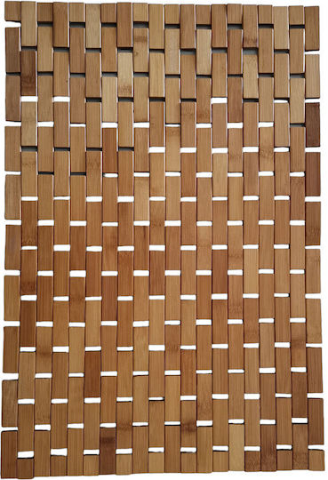 Wooden Brown Bath Mat 40x60cm