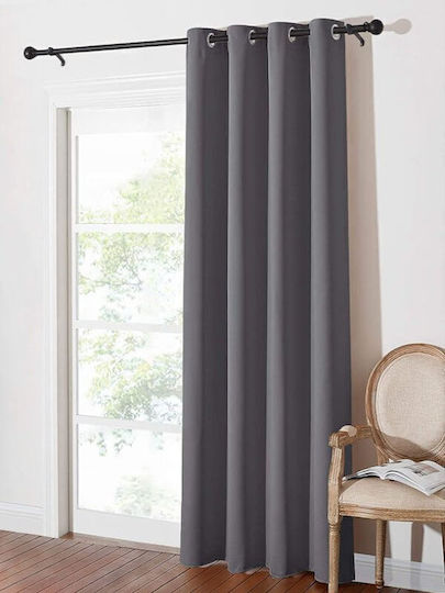 Sidirela Perdea cu Capse Gri Antracit 140x260cm Sidirela Perdea cu Capse Gri Antracit 140x260cm