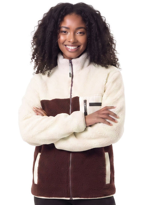 Damen-Sweatjacke Ecru