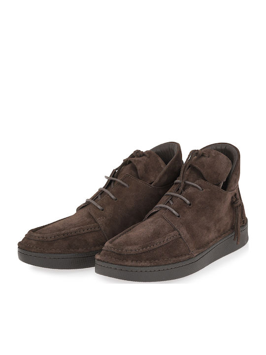 Damen-Stiefeletten aus braunem Wildleder