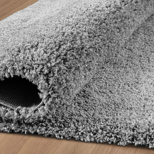 Beauty Home 9667 Rectangular Shaggy Grey Rug 133x190cm