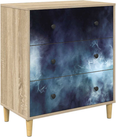Bedroom Chest of Drawers Wooden Raalte Blue 66x36.5x75 cm