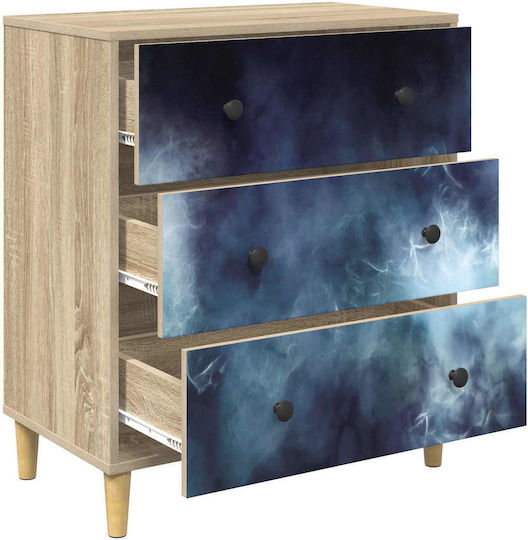 Bedroom Chest of Drawers Wooden Raalte Blue 66x36.5x75 cm