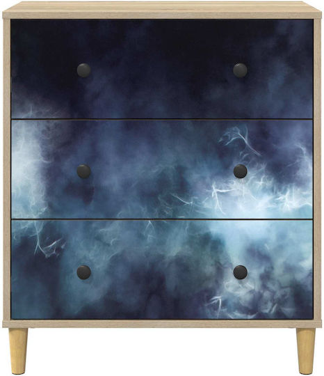 Bedroom Chest of Drawers Wooden Raalte Blue 66x36.5x75 cm
