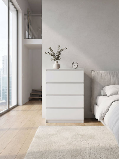 Juniper 4s Wooden Chest of Drawers with 4 Drawers White 70x40x100cm