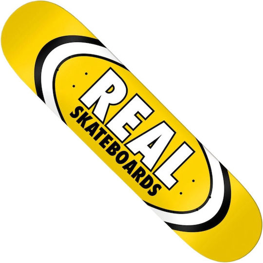 Real Oval 1" Yellow Shortboard Skateboard Board