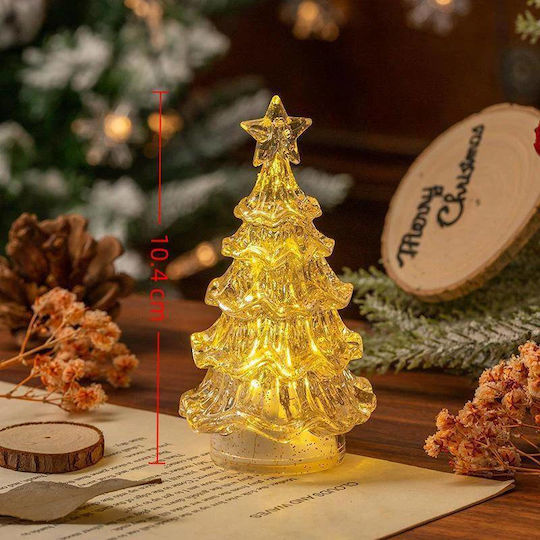 Illuminated Christmas Decorative Tree 10cm Transparent