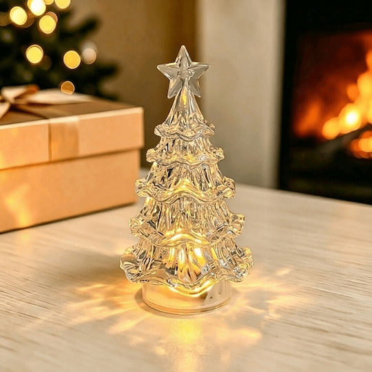 Illuminated Christmas Decorative Tree 10cm Transparent