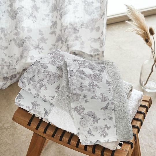 Rythmos Camelia Sheet Set with 2 Pillowcases Super-Double Fitted 160x260+25cm Ecru (3 Pieces)