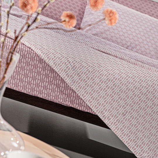 Guy Laroche Sandy Σετ Σεντόνια Υπέρδιπλα 240x265εκ. Sandy Old Pink (4τμχ)