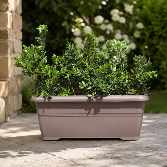 Planter Box Terracotta 45L-70x34x27h cm-Gray Brown