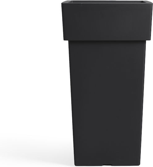 Viomes Pot Plastic Charcoal 33x33x60cm.