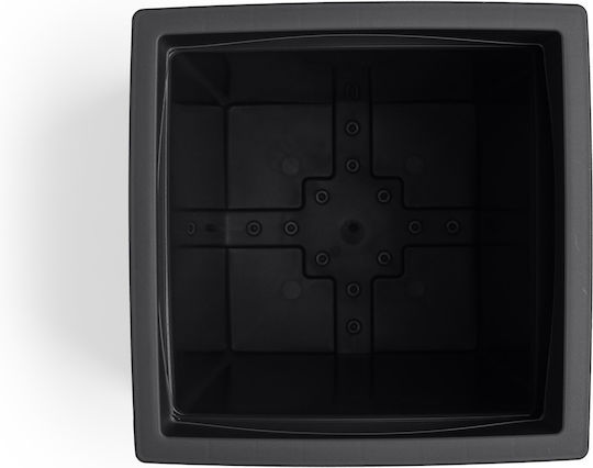 Viomes Pot Plastic Charcoal 33x33x60cm.