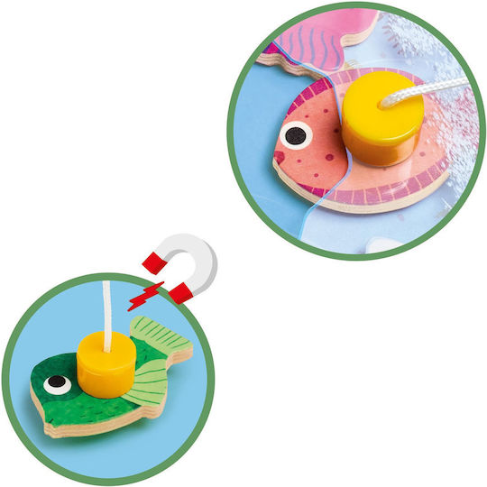 Djeco Wooden Penguin Fishing Game for Ages 2+