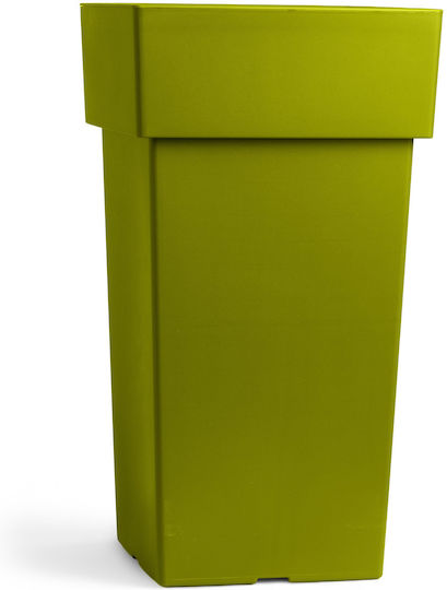 Flower Pot Tetp Linea 11 5L-21x21x38h cm-Green/Yellow