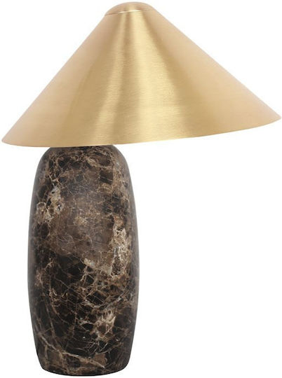 Zambelis Lights Diko Table Lamp for E27 Socket with Gold Shade and Brown Base Zambelis Lights Diko Table Lamp for E27 Socket with Gold Shade and Brown Base