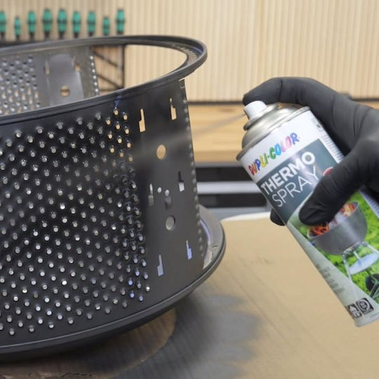 Dupli Color Spray Farbe Hochtemperatur mit Metallisch Effekt Black Schwarz 400ml