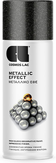 Cosmos Lac Спрей Боядисване Metallic Effect с Металик Ефект Черно 400мл
