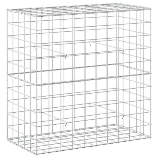 vidaXL Steel Gabion Box for Garden Fence 100x50x100 cm Silver