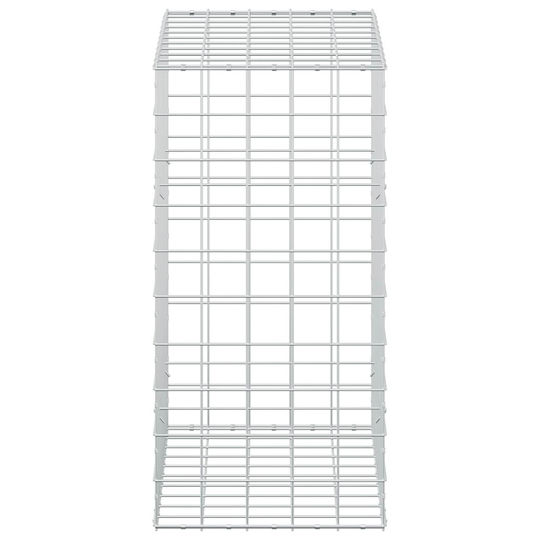 vidaXL Steel Gabion Basket for Garden Fencing 50x100x100 cm Silver