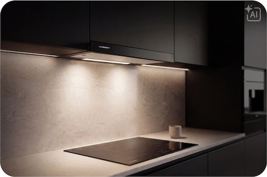 Retractable Cooker Hood 50cm Black